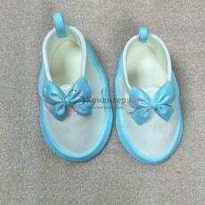 Фигурка сахарная Пинетки голубые пара 10х3,5 см.