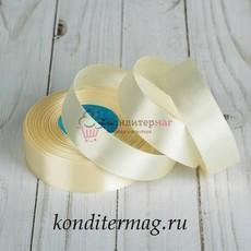 Лента атласная №008 Кремовая 2,5 см.х33 м.