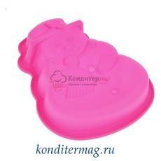 Форма для выпечки Снеговик 18х14,5х3,5 см. силикон