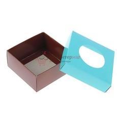 Упаковка для сладостей 10х10х4,5 см. Мятный шоколад