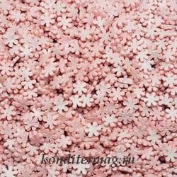 Посыпка сахарная Снежинки розовые перл. 74 г. 1