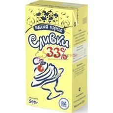 Сливки 33% Белый город 0,5 л. животные