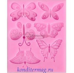 Молд силиконовый Бабочки ассорти 11х9 см. 1
