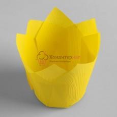 Форма бумажная Тюльпан желтая 5х8,5 см. 10 шт. 4527849
