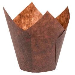 Форма бумажная Тюльпан коричневая 5х8,5 см. 200 шт