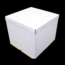 Коробка для торта 30х30х45 см. Белая 3 части 1