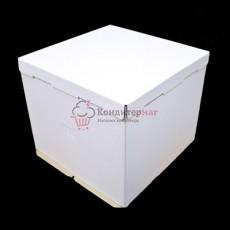 Коробка для торта 30х30х45 см. Белая 3 части
