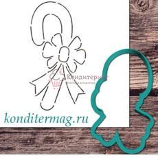 Формочка для печенья и трафарет кондитерские Леденец 11,5 х 6 см.