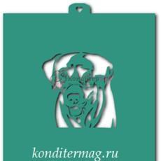 Трафарет кондитерский 14 см. Собака