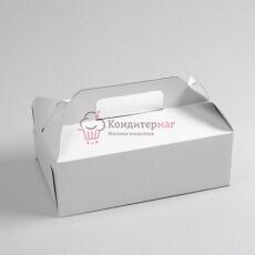 Коробка для рулета 25х16х9 см. Бел/ручки