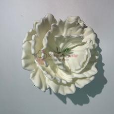Сахарные цветы Пион белый 10 см. 1 шт. 7601