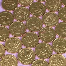 Монета шоколадная 100 Рублей 6 г.