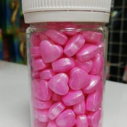Посыпка сахарная Сердечки Розовые перл. 9 мм. 50 г. 1