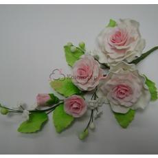 Сахарный букет Роза розовая 20 см. Б30-14
