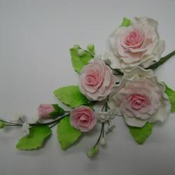 Сахарный букет Роза розовая 20 см. Б30-14 1