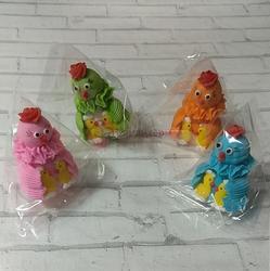 Фигурка сахарная Курочка с цыплятами ассорти 4,5 см. 1 шт. 1