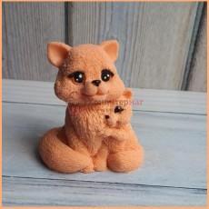 Фигурка шок. глазурь Лисичка с лисёнком 8 см. 110 г.