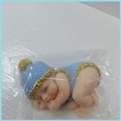 Фигурка шок. глазурь Малыш в голубом костюме 8 см. 61 г. 1