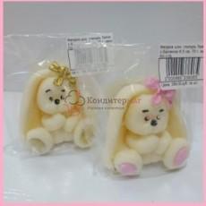 Фигурка шок. глазурь Зайка с бантиком 6,5 см. 75 г. микс