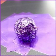 Фольга оберточная для конфет Фиолетовая 10х10 см. 100 шт.