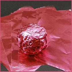 Фольга оберточная для конфет Розовая 10х10 см. 100 шт. 1