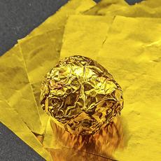Фольга оберточная для конфет Золотая 10х10 см. 100 шт.
