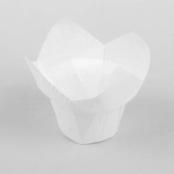 Форма бумажная Тюльпан белая 5х8,5 см. 10 шт. 1