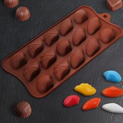 Форма для шоколада Ракушки 22х10,5 см. силикон 1