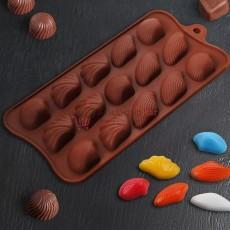 Форма для шоколада Ракушки 22х10,5 см. силикон