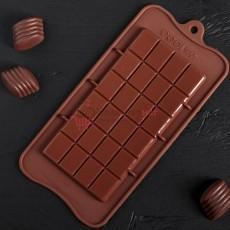 Форма для конфет Шоколадная Плитка 22х10 см. силикон