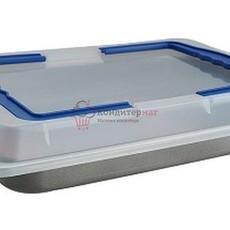 Форма для выпечки Прямоугольник 37х25х6 см. с крышкой Regent Inox Easy