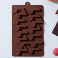 Форма для шоколада Ноты 19х12 см. силикон 1
