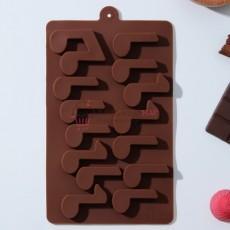 Форма для шоколада Ноты 19х12 см. силикон