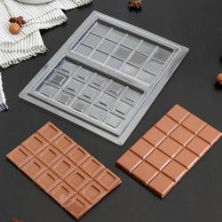Форма для шоколада Плитка 26х21 см. пластик 1
