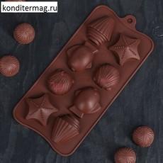 Форма для конфет Морской берег 20х10 см. силикон