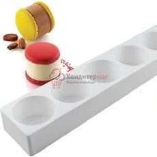 Форма для муссовых десертов Круг 5 яч. 6х4,5 см. бел/силикон Silikomart