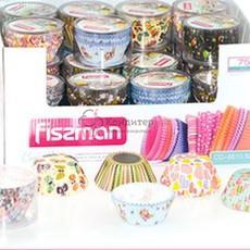 Форма для кексов бумажная 5х3,2 см. 75 шт. Ассорти Fissman 6610