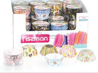 Форма для кексов бумажная 5х3,2 см. 75 шт. Ассорти Fissman 6610 1