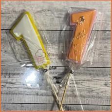 Карамельный топпер Цифра двухцв. 1 10 см.