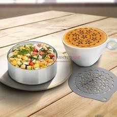 Форма Кольцо 8х4 см. с трафаретом Клумба