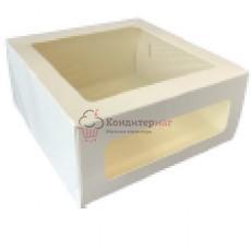 Коробка для торта 18х18х10 см. 2 окна Pasticciere 11938