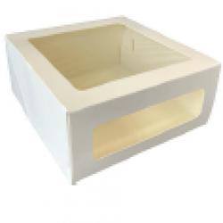 Коробка для торта 18х18х10 см. 2 окна цельносборная CakeWW 1