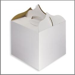 Коробка для торта 24х24х25 см. Баул с ручками 1