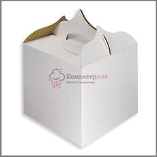 Коробка для кулича/торта 24х24х25 см. Баул с ручками
