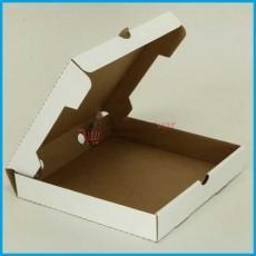 ﻿Коробка для пиццы 23х23х5 см. белая