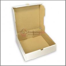 Коробка для пиццы 28х28х9 см. белая