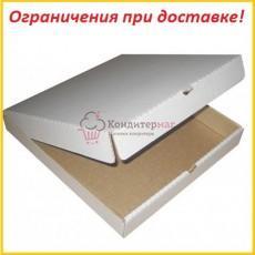Коробка для пиццы 36х36х4 см. бел/бур