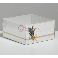 Коробка для сладостей Эко 12х6х11,5 см. пл/кр.