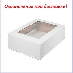 Коробка для торта 30х40х12 см. Бел/окно 1
