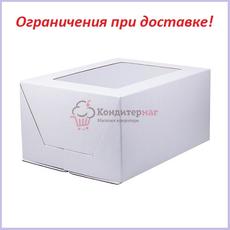 Коробка для торта 30х40х20 см. Бел/окно конверт